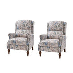 Fauteuil inclinable manuel Terri Classic Cutaway Arms Nailhead – Ensemble de 2 pour salon