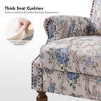 Fauteuil inclinable manuel Terri Classic Cutaway Arms Nailhead – Ensemble de 2 pour salon