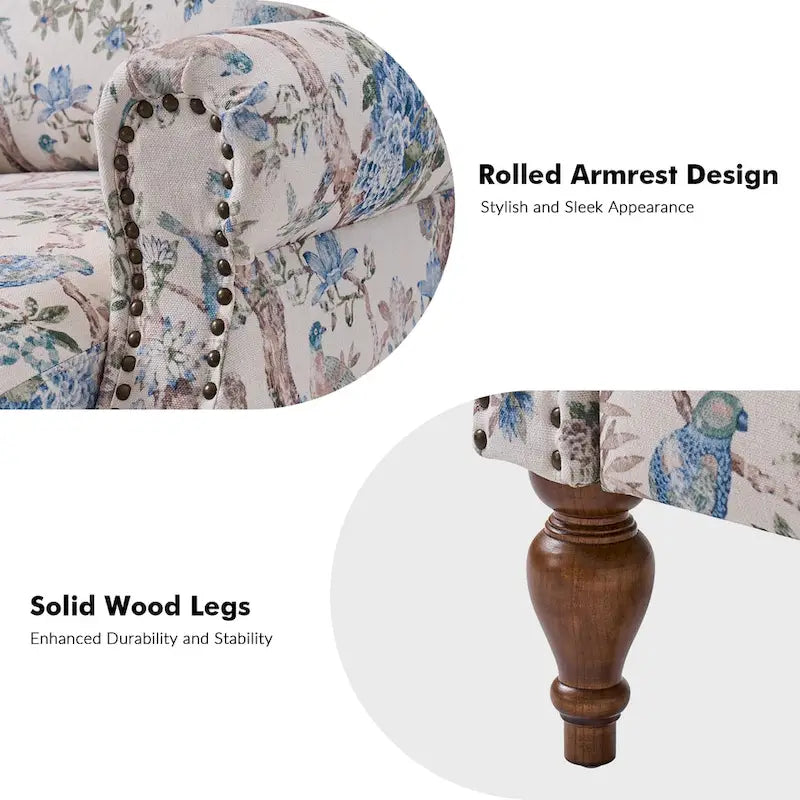 Fauteuil inclinable manuel Terri Classic Cutaway Arms Nailhead – Ensemble de 2 pour salon