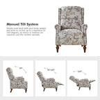 Fauteuil inclinable manuel Terri Classic Cutaway Arms Nailhead – Ensemble de 2 pour salon