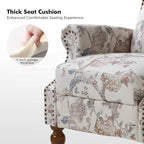 Fauteuil inclinable manuel Terri Classic Cutaway Arms Nailhead – Ensemble de 2 pour salon