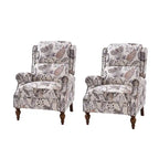 Fauteuil inclinable manuel Terri Classic Cutaway Arms Nailhead – Ensemble de 2 pour salon