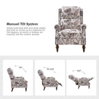 Fauteuil inclinable manuel Terri Classic Cutaway Arms Nailhead – Ensemble de 2 pour salon