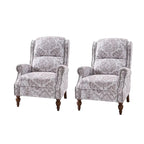 Fauteuil inclinable manuel Terri Classic Cutaway Arms Nailhead – Ensemble de 2 pour salon
