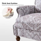 Fauteuil inclinable manuel Terri Classic Cutaway Arms Nailhead – Ensemble de 2 pour salon