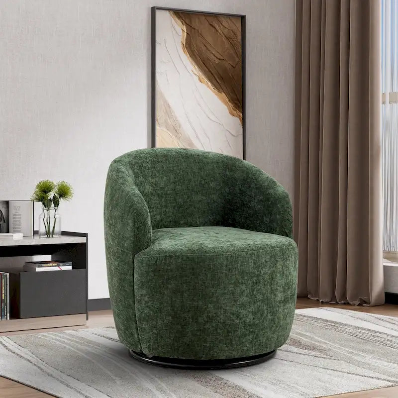 Fauteuils canapés pivotants à 360 degrés en velours rond Ouyessir Accent
