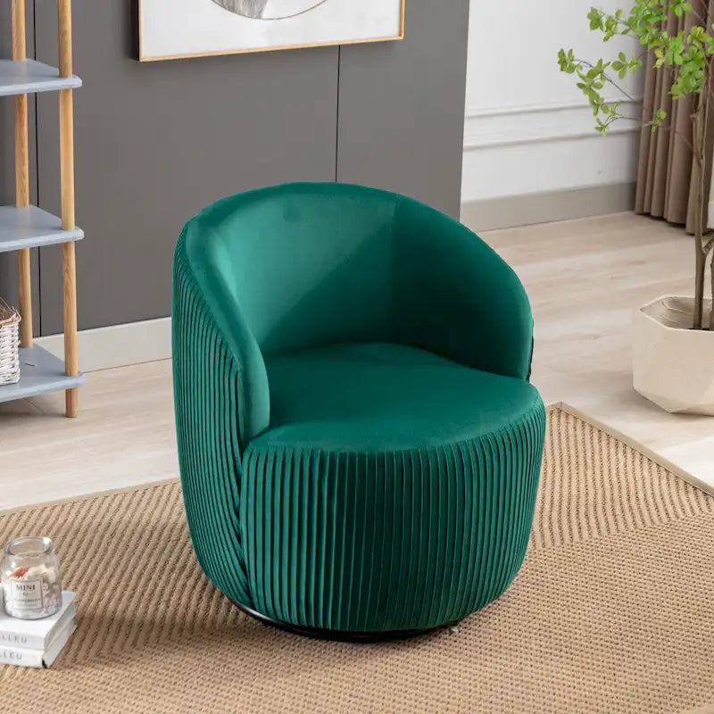 Fauteuils canapés pivotants à 360 degrés en velours rond Ouyessir Accent