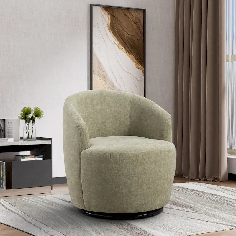 Fauteuils canapés pivotants à 360 degrés en velours rond Ouyessir Accent
