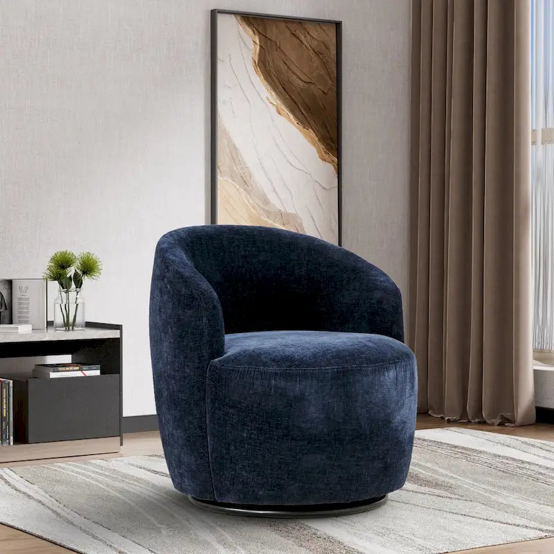 Fauteuils canapés pivotants à 360 degrés en velours rond Ouyessir Accent