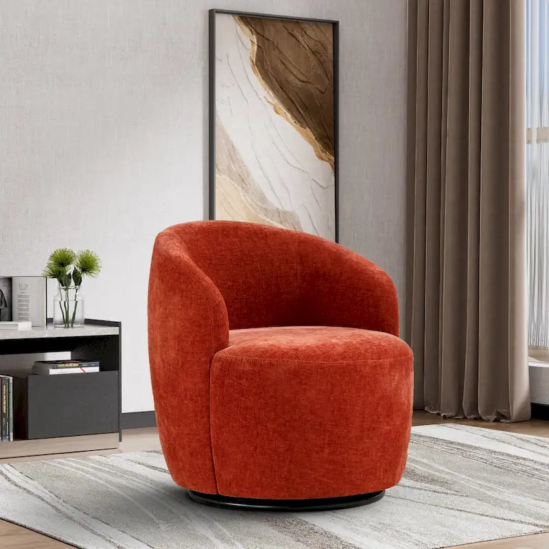 Fauteuils canapés pivotants à 360 degrés en velours rond Ouyessir Accent