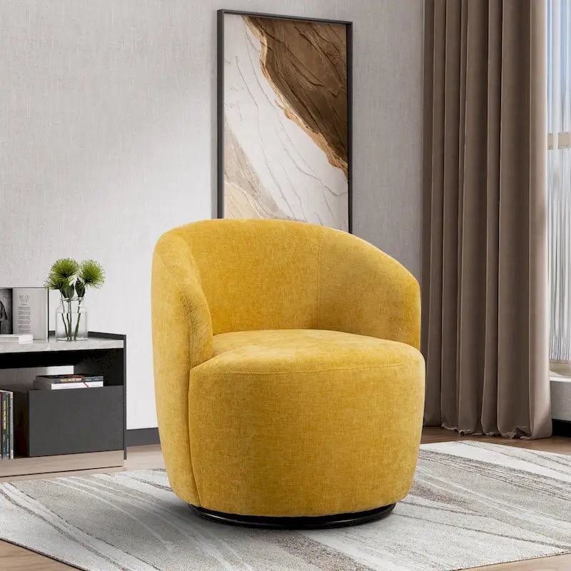 Fauteuils canapés pivotants à 360 degrés en velours rond Ouyessir Accent