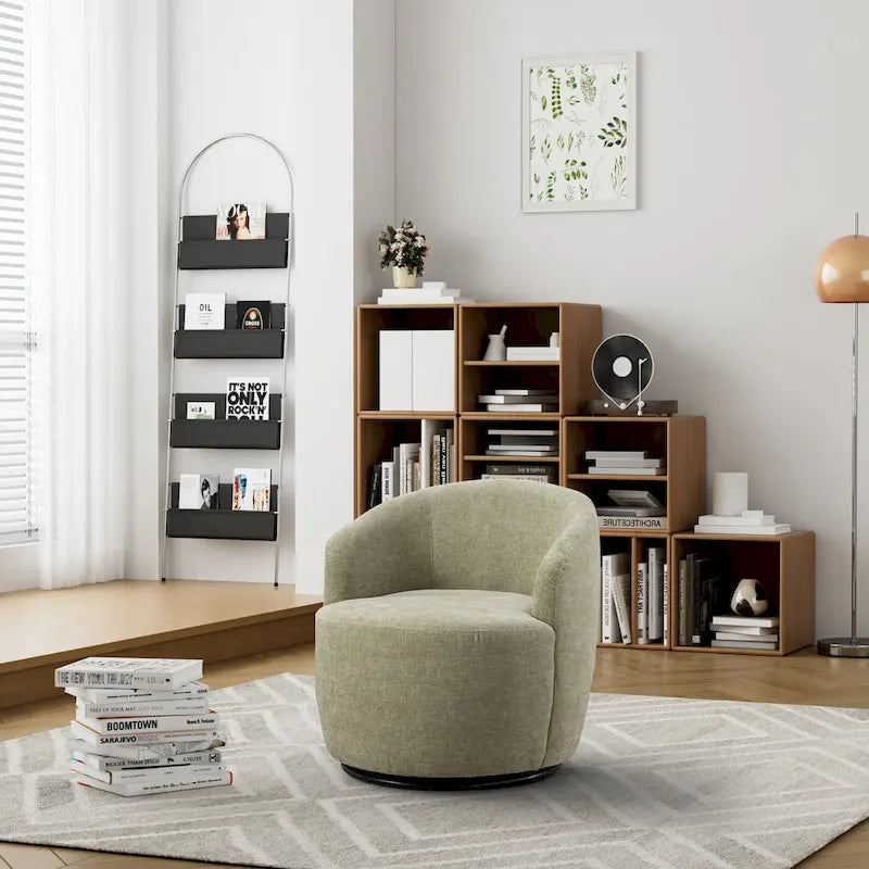 Fauteuils canapés pivotants à 360 degrés en velours rond Ouyessir Accent