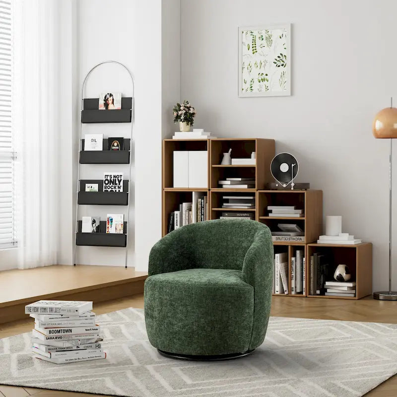 Fauteuils canapés pivotants à 360 degrés en velours rond Ouyessir Accent