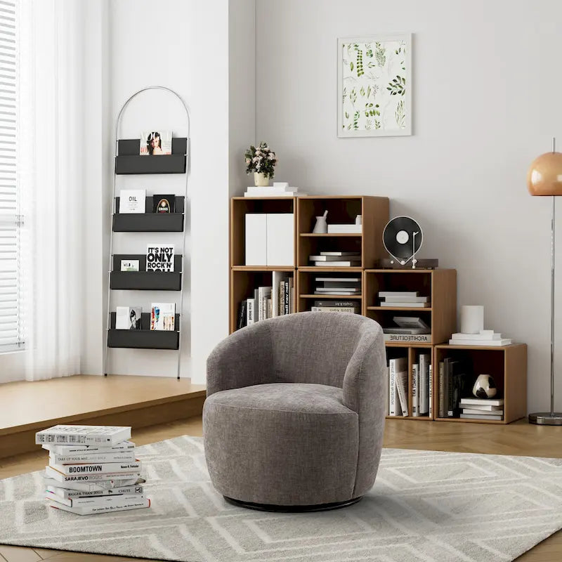Fauteuils canapés pivotants à 360 degrés en velours rond Ouyessir Accent
