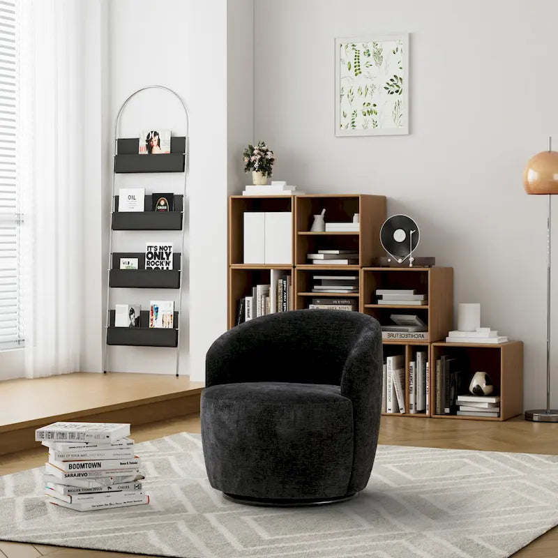 Fauteuils canapés pivotants à 360 degrés en velours rond Ouyessir Accent