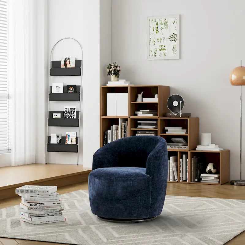 Fauteuils canapés pivotants à 360 degrés en velours rond Ouyessir Accent