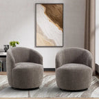 Fauteuils canapés pivotants à 360 degrés en velours rond Ouyessir Accent