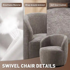 Fauteuils canapés pivotants à 360 degrés en velours rond Ouyessir Accent