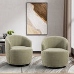 Fauteuils canapés pivotants à 360 degrés en velours rond Ouyessir Accent