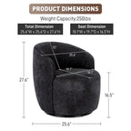 Fauteuils canapés pivotants à 360 degrés en velours rond Ouyessir Accent