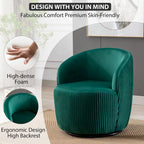Fauteuils canapés pivotants à 360 degrés en velours rond Ouyessir Accent