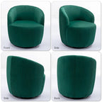 Fauteuils canapés pivotants à 360 degrés en velours rond Ouyessir Accent