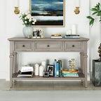 Classic Retro Style Console Table with Three Drawers