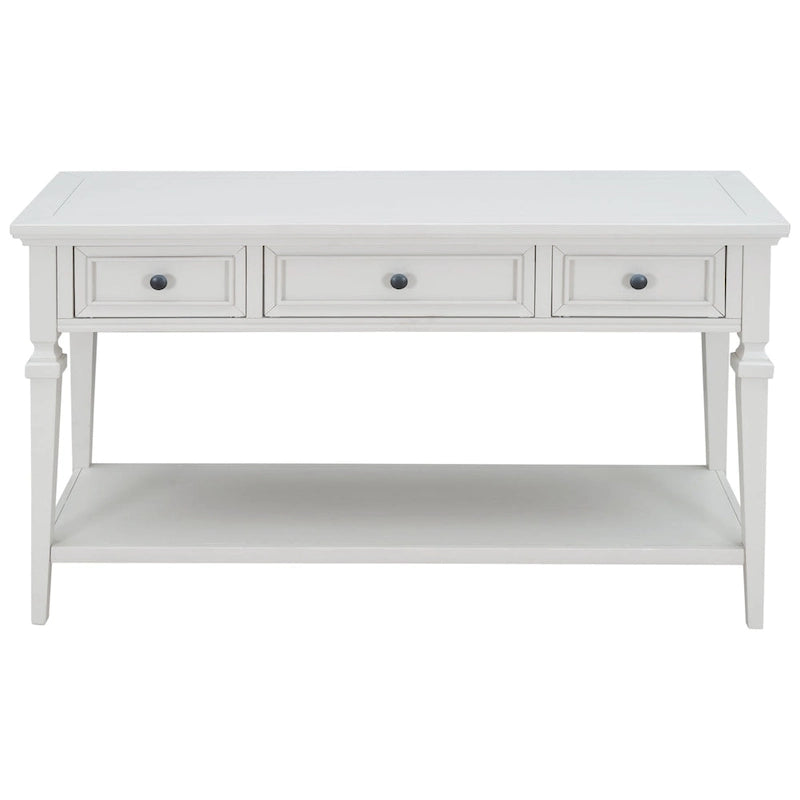 Console de style rétro classique avec trois tiroirs
