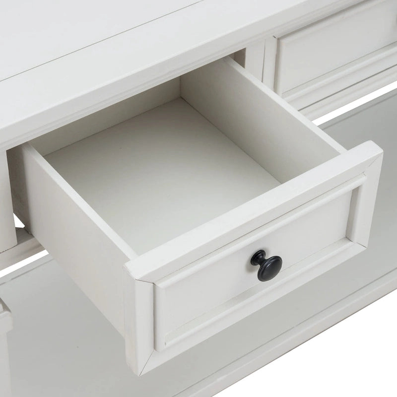 Console de style rétro classique avec trois tiroirs