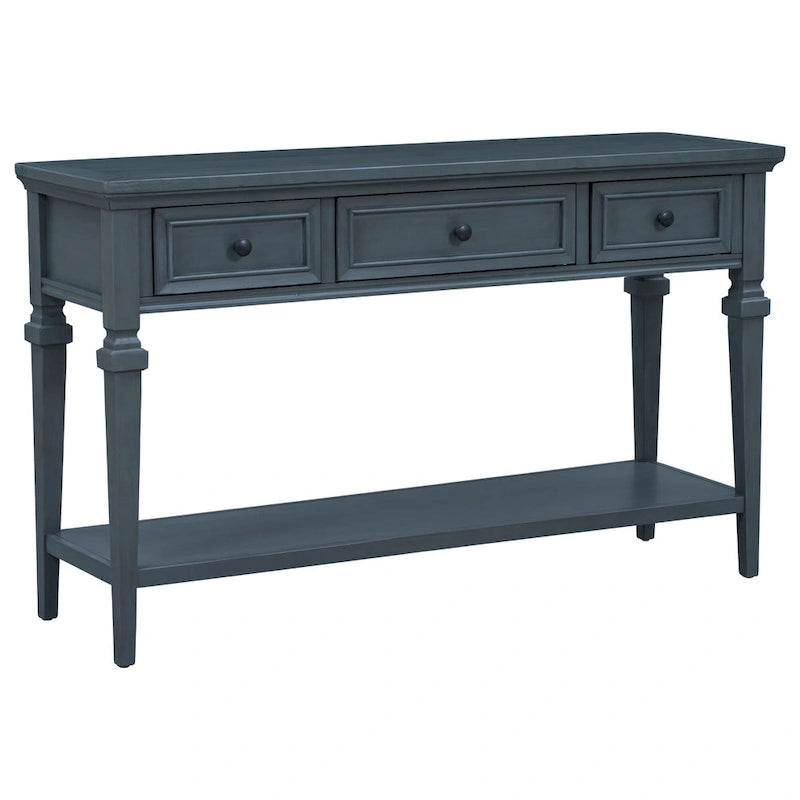 Console de style rétro classique avec trois tiroirs