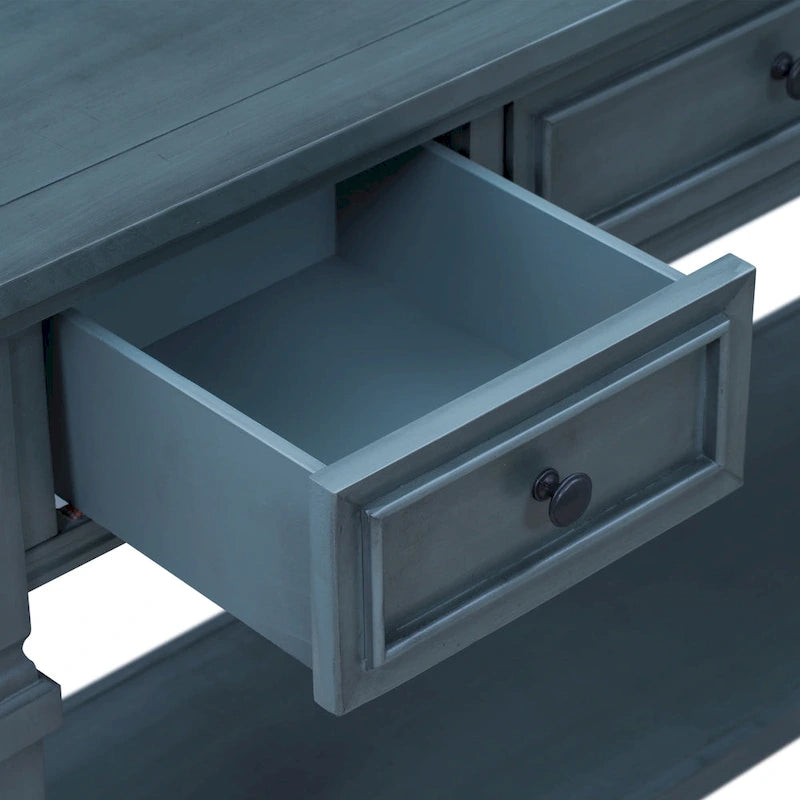 Console de style rétro classique avec trois tiroirs