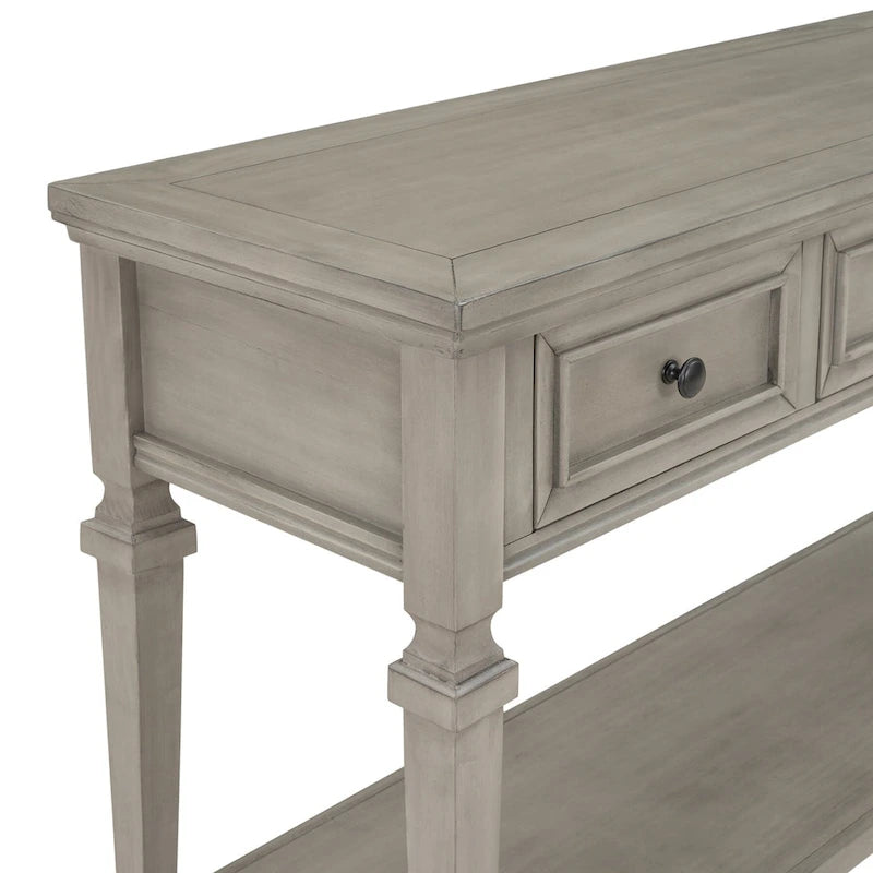 Console de style rétro classique avec trois tiroirs