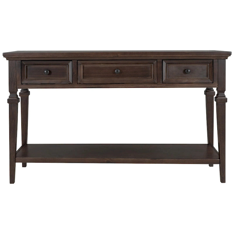 Console de style rétro classique avec trois tiroirs