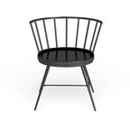 Chaise de salle à manger à barreaux en métal et bois Truman (dossier bas) – Lot de 2