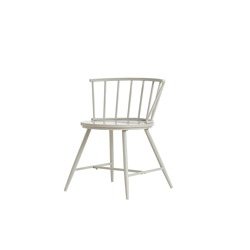 Chaise de salle à manger à barreaux en métal et bois Truman (dossier bas) – Lot de 2
