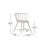Chaise de salle à manger à barreaux en métal et bois Truman (dossier bas) – Lot de 2