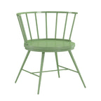 Chaise de salle à manger à barreaux en métal et bois Truman (dossier bas) – Lot de 2