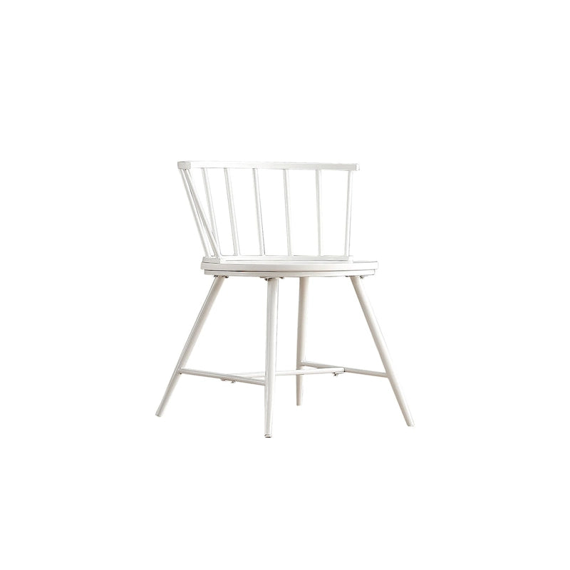 Chaise de salle à manger à barreaux en métal et bois Truman (dossier bas) – Lot de 2