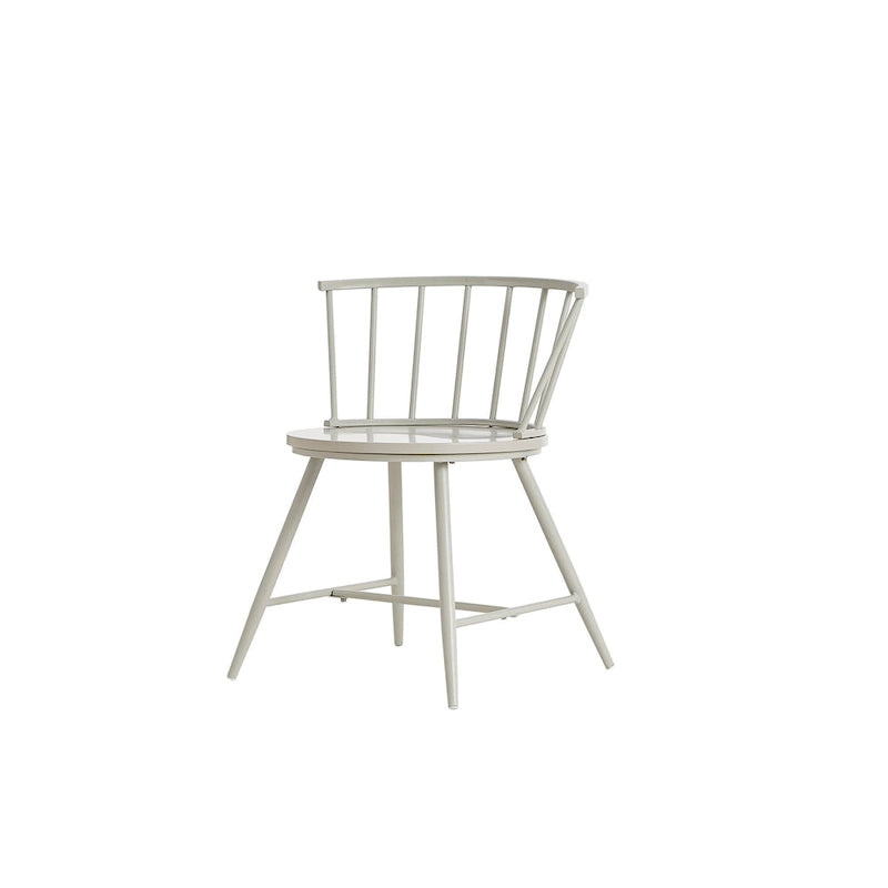 Chaise de salle à manger à barreaux en métal et bois Truman (dossier bas) – Lot de 2