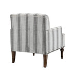 Lot de 2 fauteuils d'appoint traditionnels rembourrés à rayures pour le salon