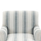 Lot de 2 fauteuils d'appoint traditionnels rembourrés à rayures pour le salon