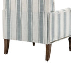 Lot de 2 fauteuils d'appoint traditionnels rembourrés à rayures pour le salon