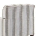 Lot de 2 fauteuils d'appoint traditionnels rembourrés à rayures pour le salon