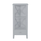 Meuble de rangement de salle de bain Loverin en bois manufacturé avec tiroir