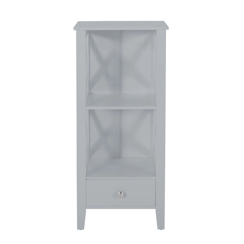 Meuble de rangement de salle de bain Loverin en bois manufacturé avec tiroir
