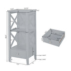 Meuble de rangement de salle de bain Loverin en bois manufacturé avec tiroir