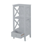 Meuble de rangement de salle de bain Loverin en bois manufacturé avec tiroir