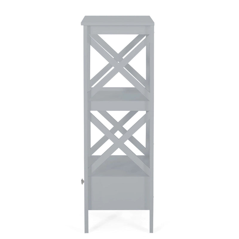 Meuble de rangement de salle de bain Loverin en bois manufacturé avec tiroir