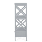 Meuble de rangement de salle de bain Loverin en bois manufacturé avec tiroir