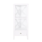 Meuble de rangement de salle de bain Loverin en bois manufacturé avec tiroir